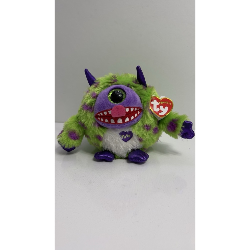 Ty Monstaz Beanie Baby Trouble with Tag Stuffed Animal Plush Toy 6"